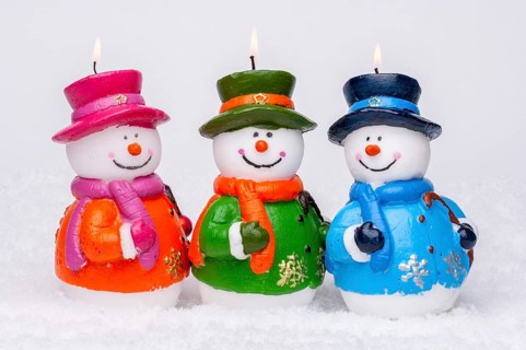 Wax snowmen