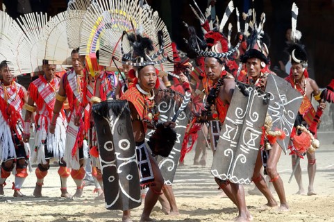 Ritual tribal dances at the Hornbill Festival