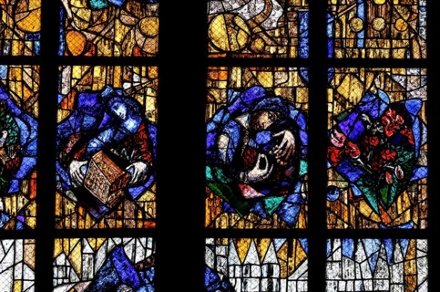 Preacher's window by Peter Valentin Feuerstein in Ulm Cathedral