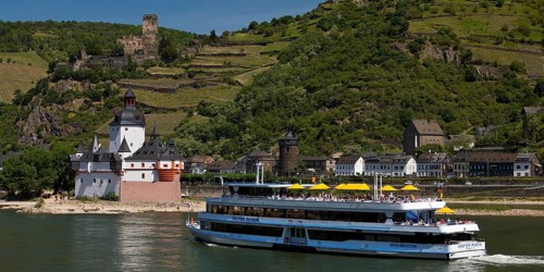 Gutenfels Castle and Pfalzgrafenstein Castle with excursion boat Vater Rhein