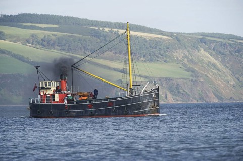 Steam trawler converted to tourist boat