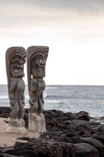 Wooden guardian figure