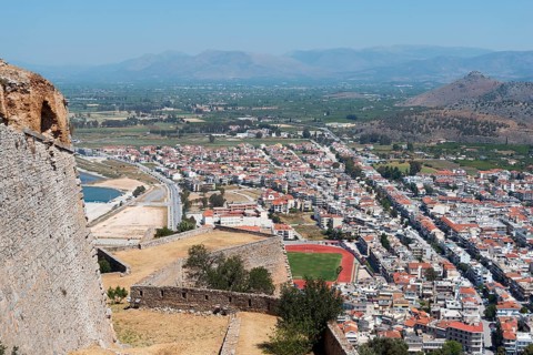 View of Nafplio from Palamidi Castle