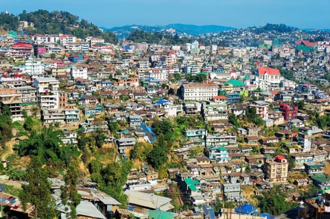 View over the town of Kohima