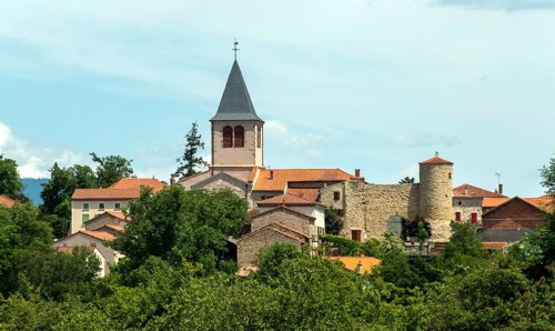 Bournoncle Saint-Pierre village near the town of Brioude. Haute Loire departement. Auvergne Rhone Alpes. France