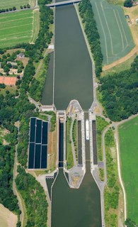 Aerial view lock group Uelzen