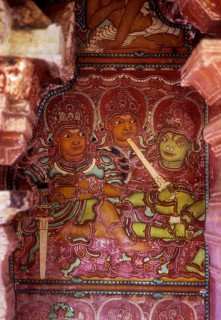 17th century murals in Sri Thodeekkalam Siva temple in Kannavam near Thalassery