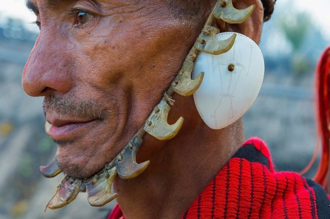 Naga tribesman in traditional dress