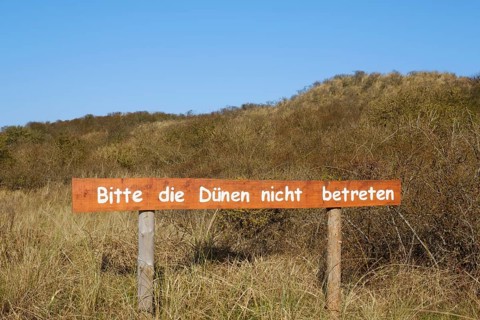 Schild Bitte die Duenen nicht betreten