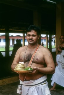 Temple Priest in Thirumala Devaswom Temple at Ernakulam