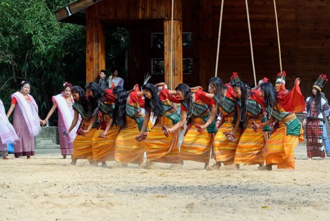 Ritual tribal dances at the Hornbill Festival