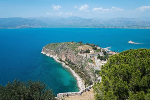 View of Nafplio and Akronauplia from Palamidi Fortress