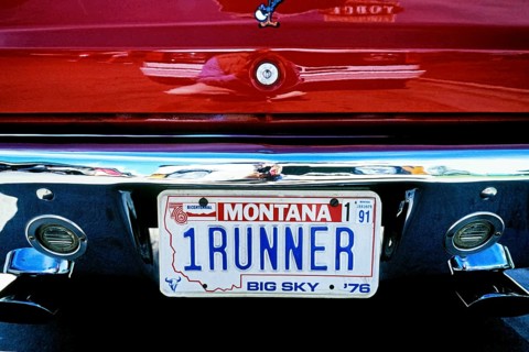 Car licence plate USA