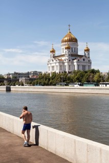 View of the Church of Christ the Saviour in Moscow