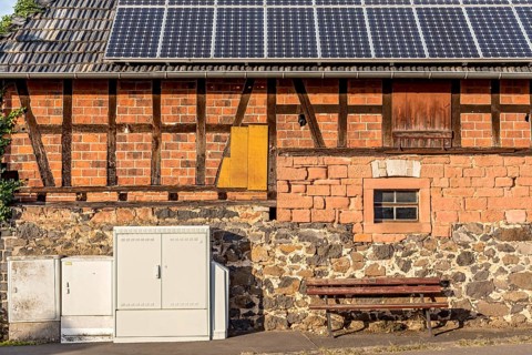 Historic farmhouse with photovoltaic system