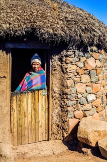 Woman in hut