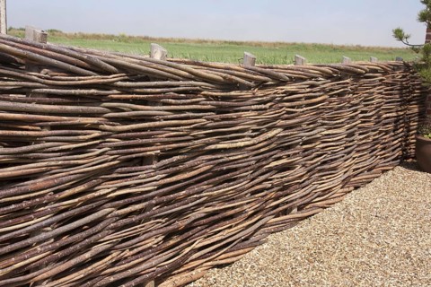 Traditional wicker fence