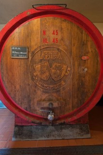 Barrels of Chianti red wine