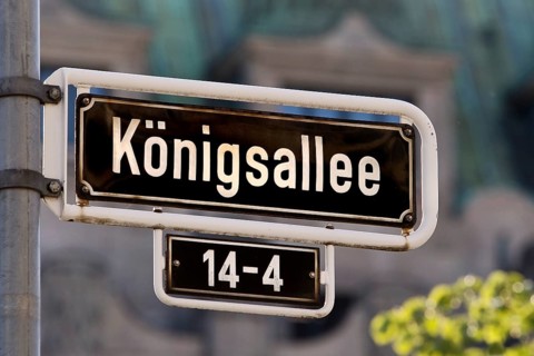 The Koenigsallee street sign