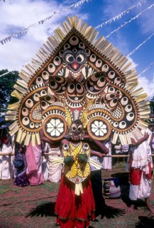 Padayani folk dance in Atham Celebration in Tripunithura near Ernakulam