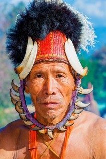 Naga tribesman in traditional dress