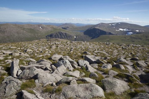 View of mountain summit