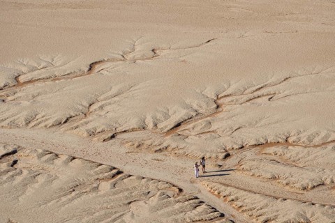 Two people in the desert