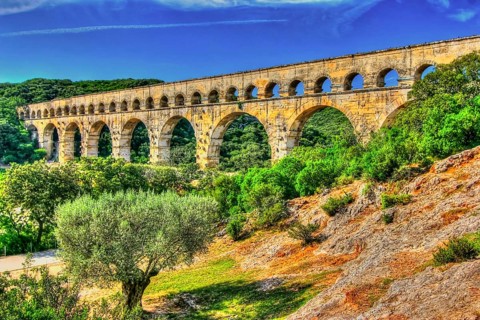 Pont du Garde Occitania Aqueduct Bridge over the Gardon River