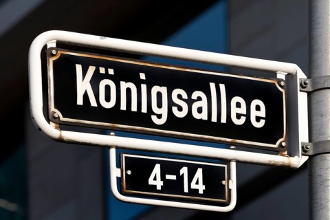 The Koenigsallee street sign