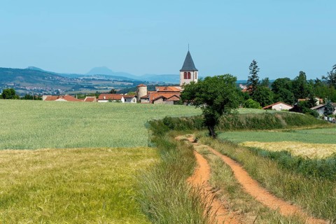 Bournoncle Saint-Pierre village near Brioude city. Haute Loire departement. Auvergne Rhone Alpes. France