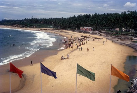 The shallow bay at kovalam