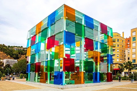 Centre Pompidou at the marina. Malaga