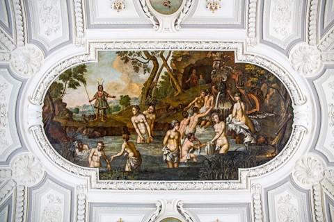 White Hall with lavish stucco elements