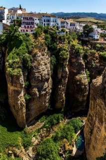 El Tajo gorge carved deep into the rock by the Rio Guadalevin