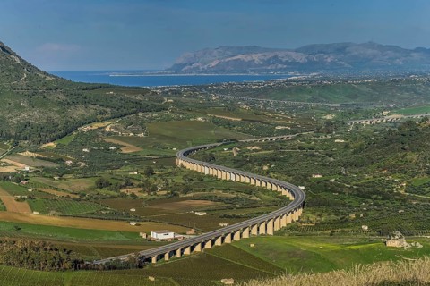European Road E 933 near Segesta