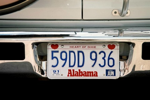 Car licence plate USA