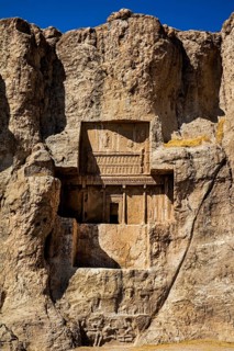 Rock tomb of Artaxerxes I. Reliefs of Shapur II and Hormizd II. Naqsh-e Rostam