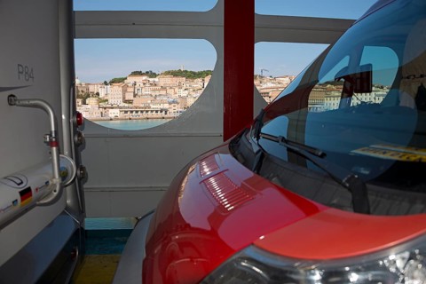 Motorhome on ferry
