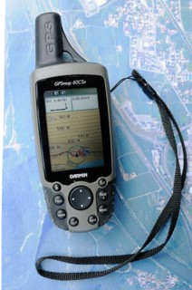 GPS device via satellite image