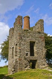 Remains of engine house at former iron mine