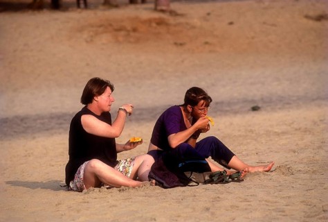 Eating spree at Kovalam beach near Thiruvanatharam