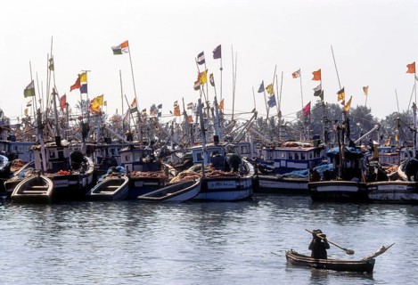 Fishing Boats in Malpe near Mangaluru