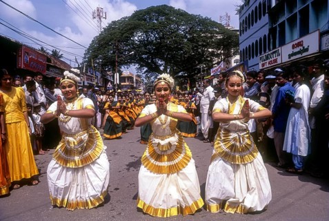 Athachamayam celebration in Thripunithura during Onam near Ernakulam