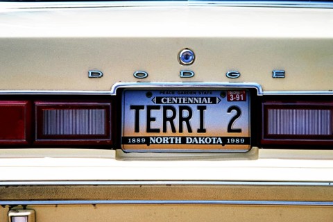 Car licence plate USA