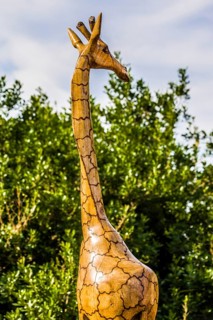 Wooden Giraffe Figurine