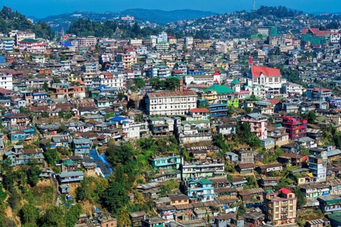 View over the town of Kohima