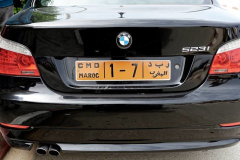 Morocco car licence plates