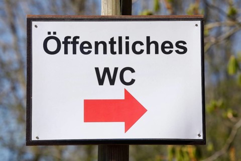 Sign public WC