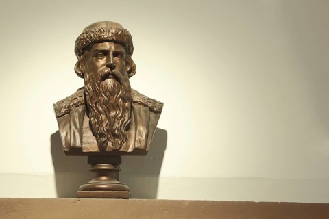 Bust of Johannes Gutenberg 1400-1468 in the Electoral Castle
