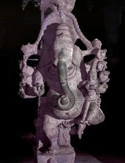 God Ganesha statue in art Museum 1000 pillared hall in Meenakshi Amman temple